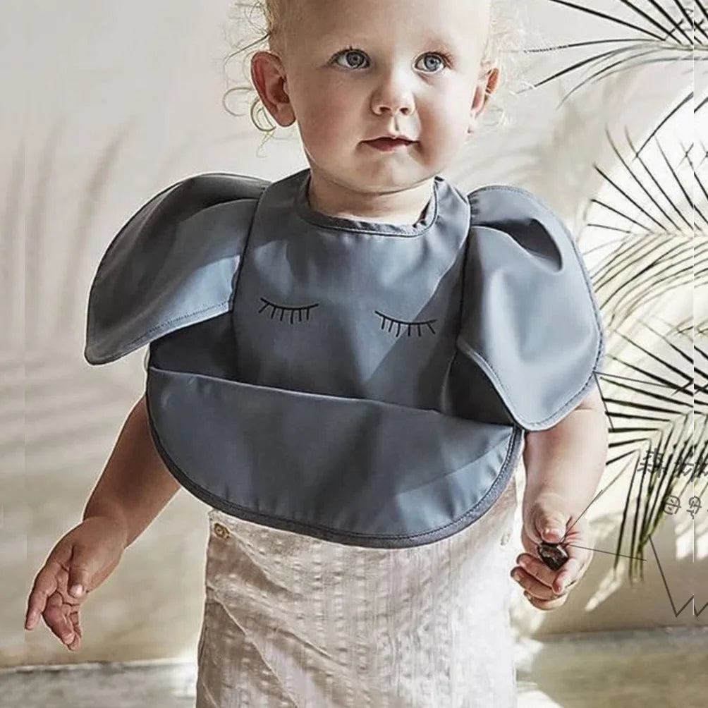 Waterproof Baby Bib with Pocket – Easy Clean & Soft PU