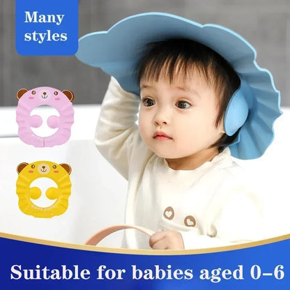 Baby Shower Cap for Kids – Adjustable Ear Protection Hat