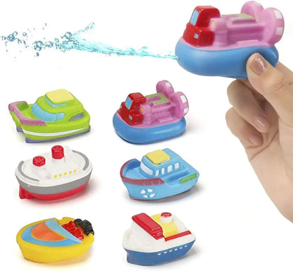 Baby Shower Boat Toy with Slide Ramp for Fun Bath Play