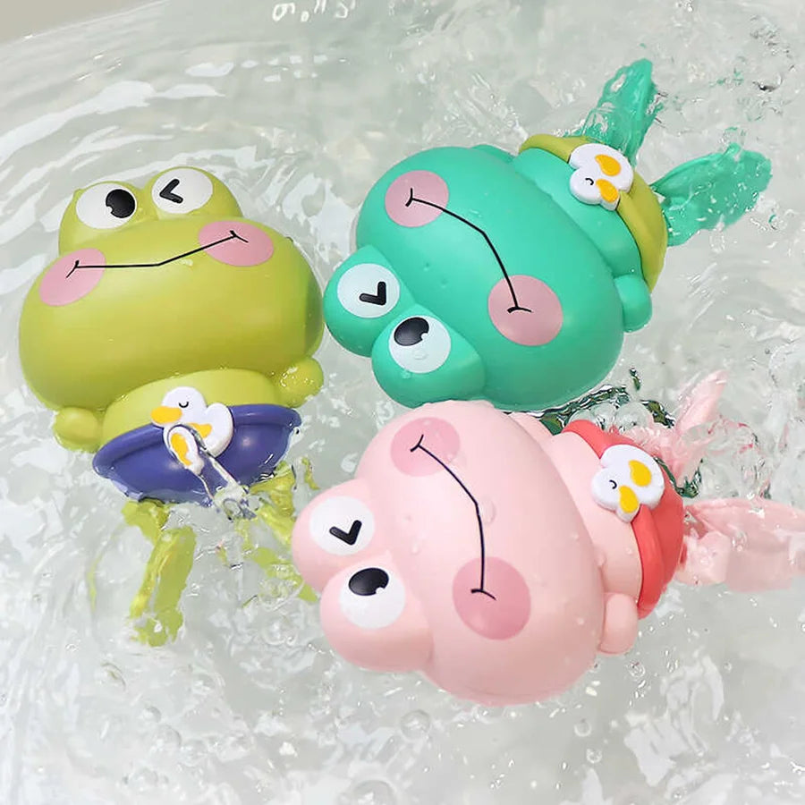 Clockwork Frog Bath Toys – Floating Fun for Kids
