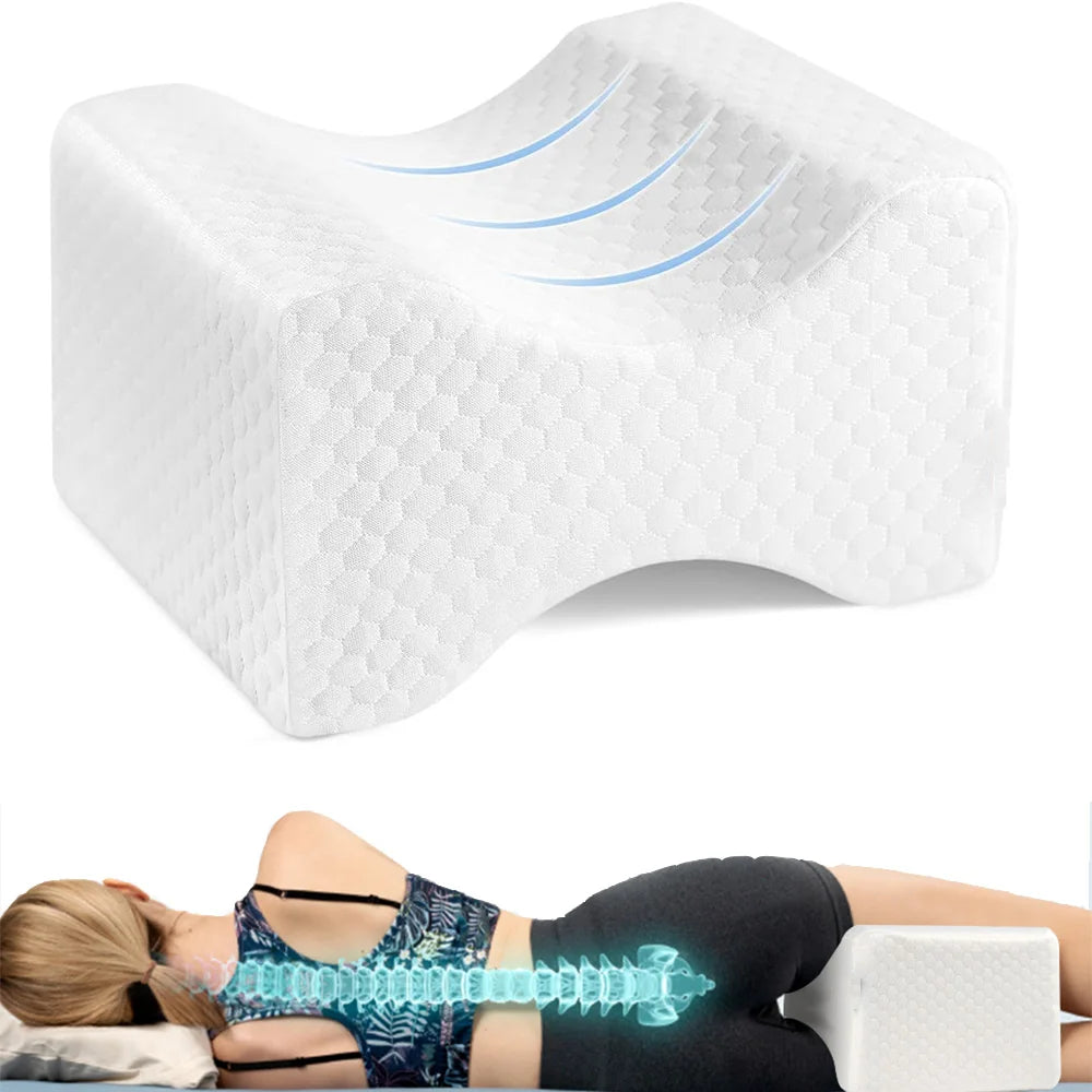 Memory Foam Leg Pillow for Side Sleepers & Pain Relief