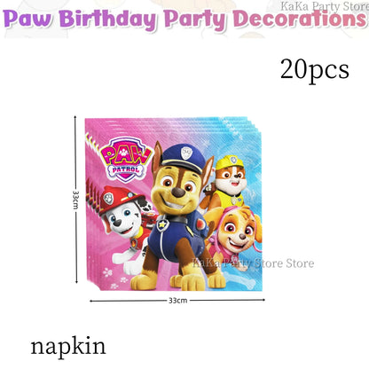 Paw Patrol Birthday Party Supplies – Skye Theme Tableware Set