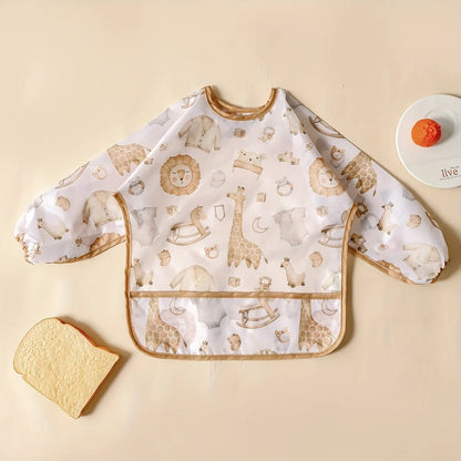 Waterproof Baby Bib with Sleeves – Cute Mess-Free Feeding