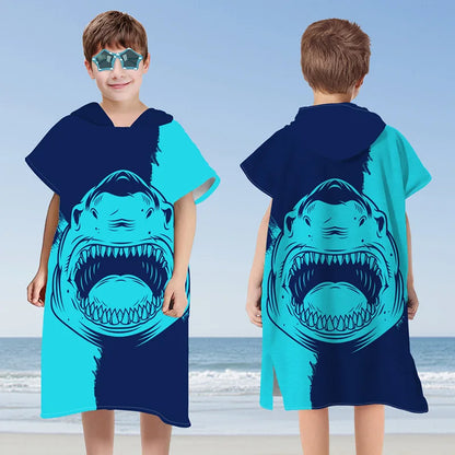 Children Microfiber Beach Towel Cape – Quick-Dry Comfort