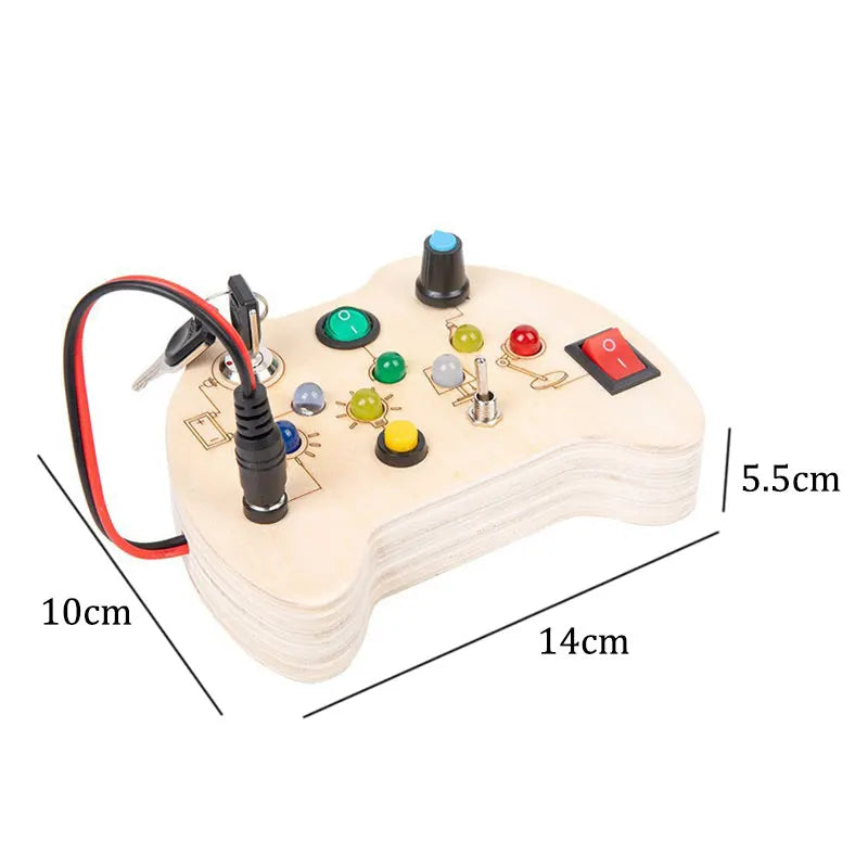 Montessori Busy Board LED Toy – Sensory Learning Fun