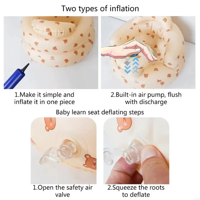 Inflatable Baby Seat for Safe Sitting & Feeding Support