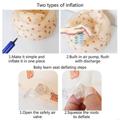 Inflatable Baby Seat for Safe Sitting & Feeding Support
