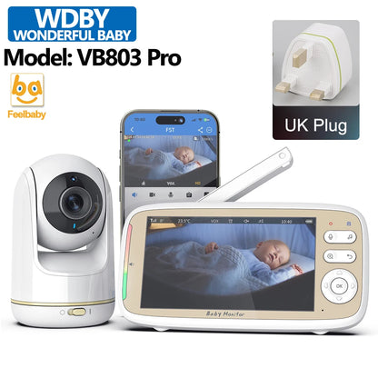 5 Inch Baby Monitor with 3x Zoom & Night Vision PTZ Cam