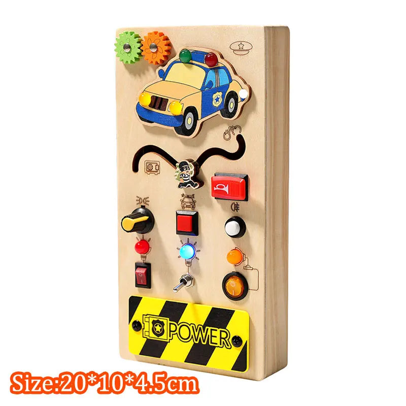 Montessori Busy Board LED Toy – Sensory Learning Fun