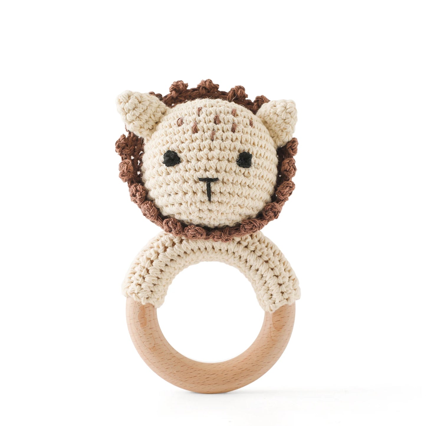 Baby Rattle Bear – Soft Crochet Montessori Toy
