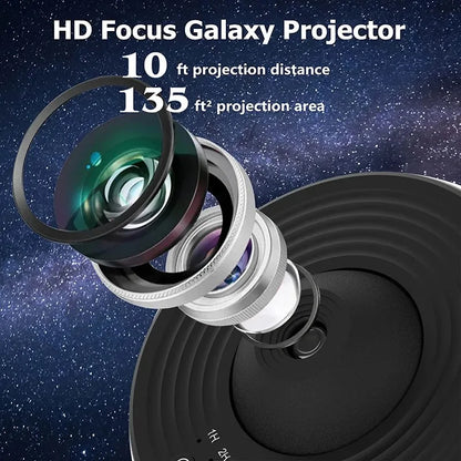 Galaxy Projector Night Light with 360° Starry Sky Effect