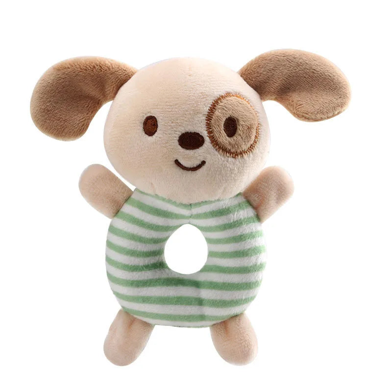 Baby Rattle Toy Plush Animal – Soft Sensory Learning Ring