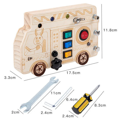 Montessori Busy Board LED Toy – Sensory Learning Fun