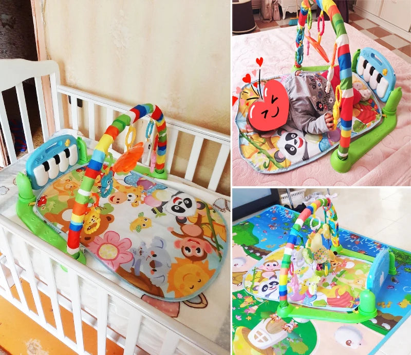 Musical Baby Activity Gym Mat with Piano for Sensory Play