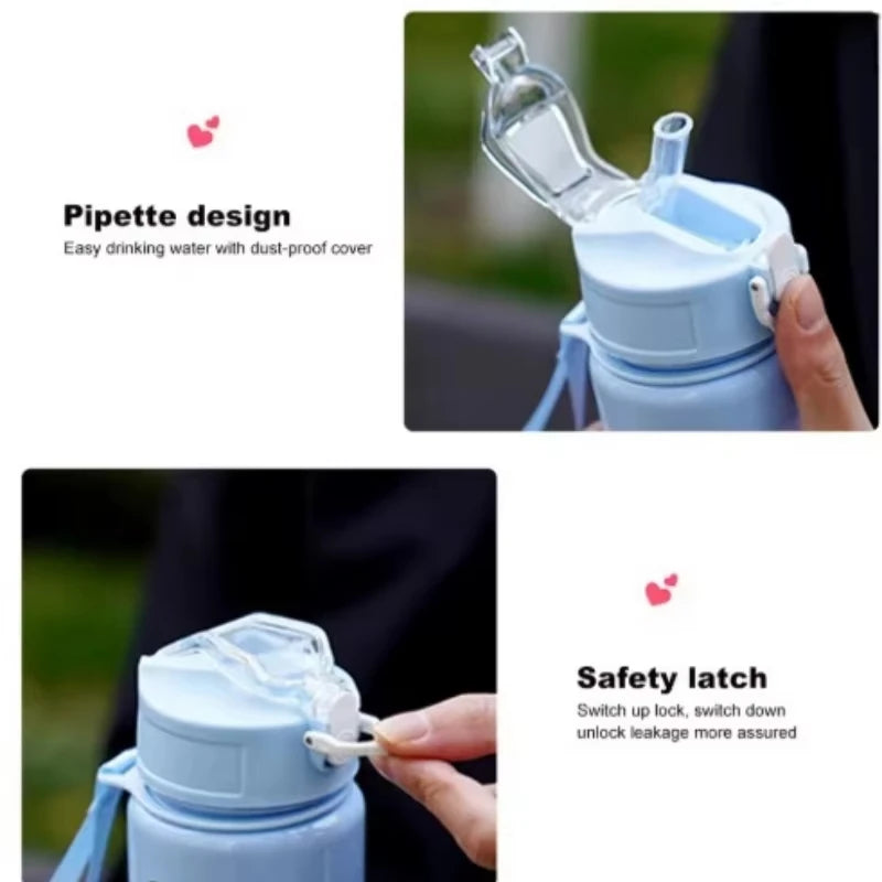 Capybara Straw Water Bottle Large Capacity Insulated Cup