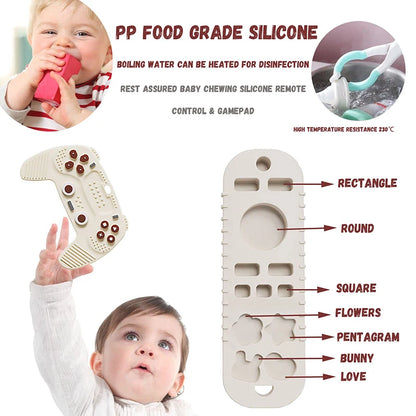 Silicone Baby Teether – TV Remote Toy for Gum Relief