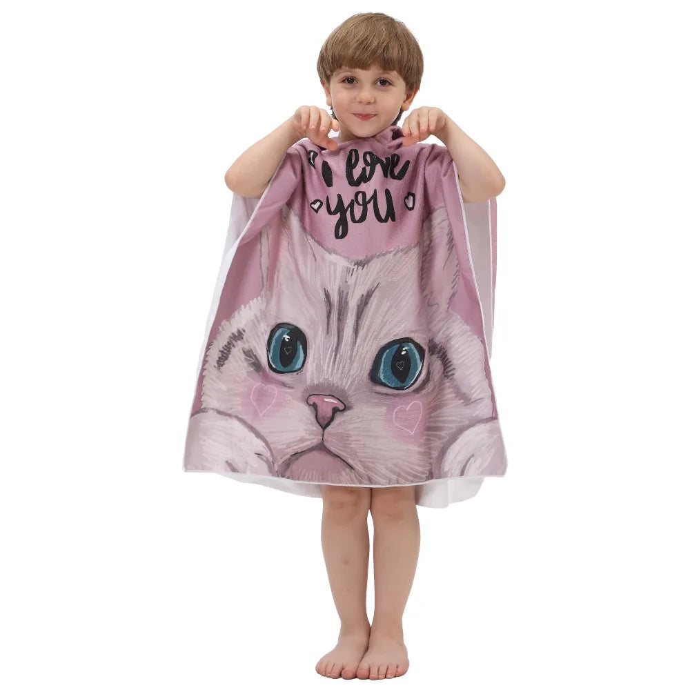 Children’s Hooded Beach Towel – Quick-Dry Microfiber Comfort