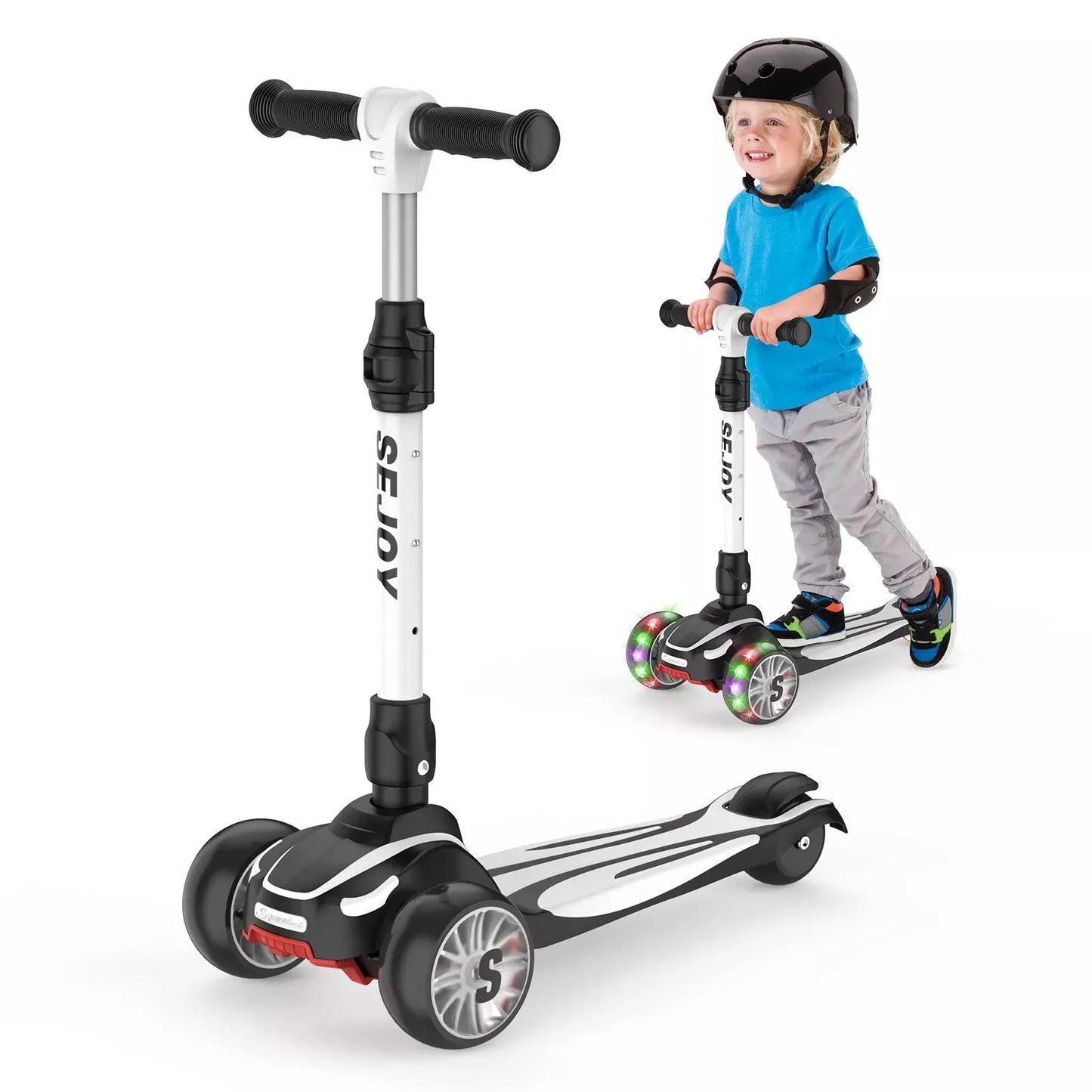 Kids Scooter with LED Wheels – Adjustable & Foldable Fun