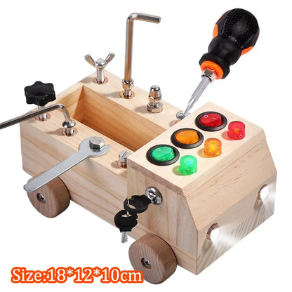 Montessori Busy Board LED Toy – Sensory Learning Fun
