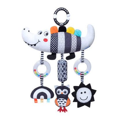 Black & White Baby Rattle Hanging Toy – Stimulate Senses