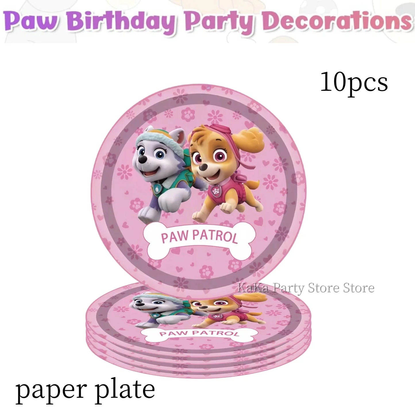 Paw Patrol Birthday Party Supplies – Skye Theme Tableware Set