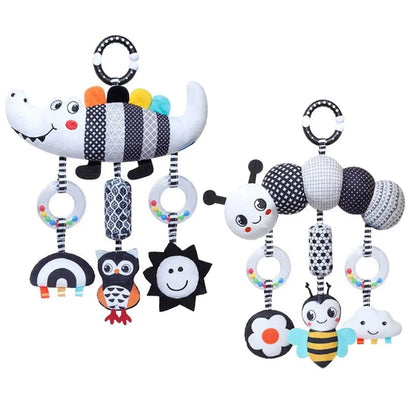 Black & White Baby Rattle Hanging Toy – Stimulate Senses