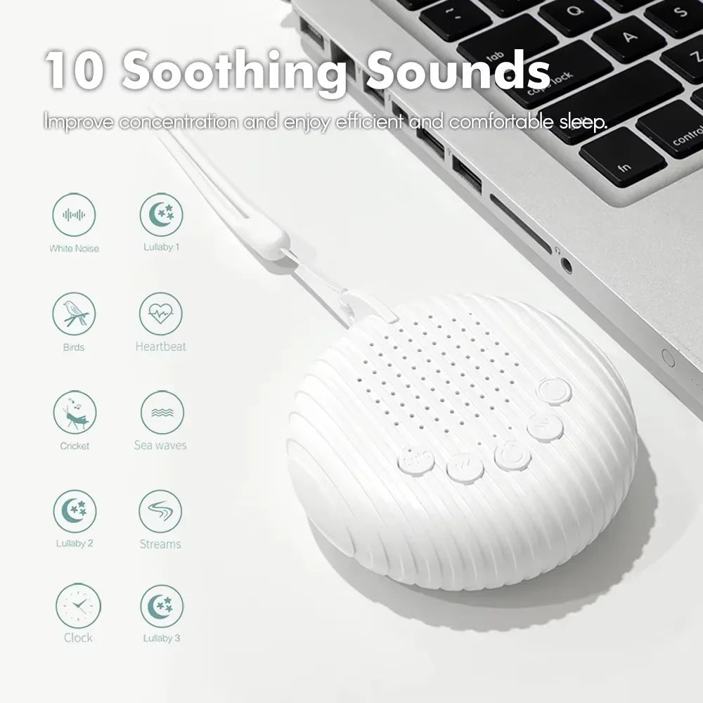 Portable Baby Sleep Machine White Noise Soothing Sounds