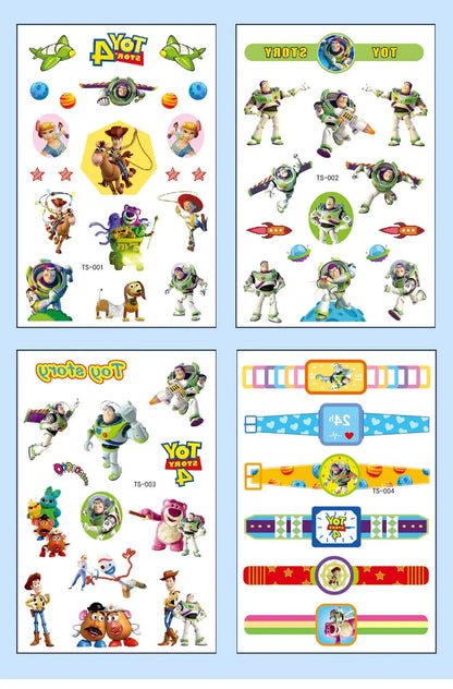 Temporary Tattoo Stickers for Kids – Cute Cartoon Party Fun