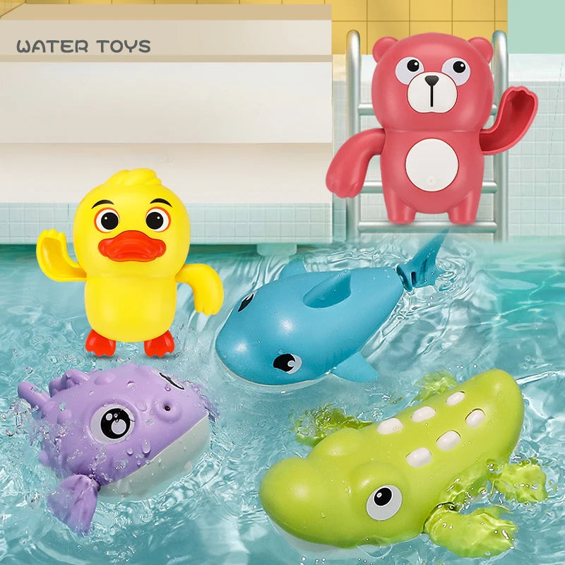 Baby Bath Toy – Wind-Up Swimming Cartoon Animal Fun