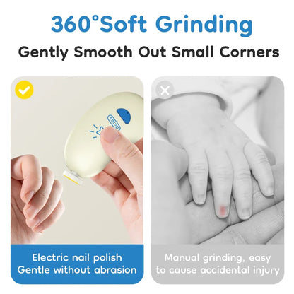 Electric Baby Nail Trimmer Set – Safe, Quiet & LED Light