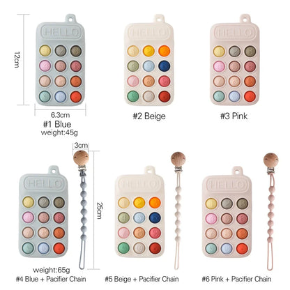 Baby Phone Teether – Safe Silicone Toy for Soothing & Learning