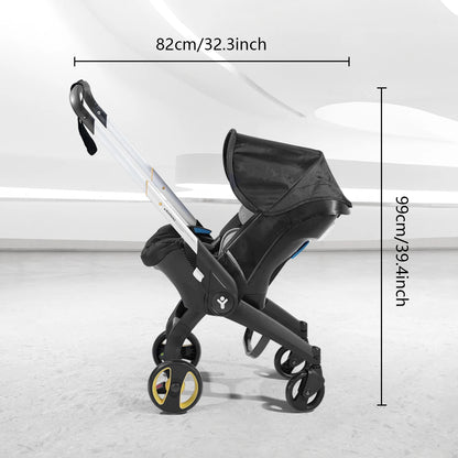Foldable Baby Stroller With Sunshade – Lightweight & Safe
