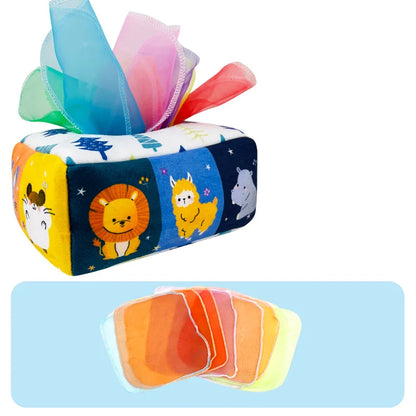 Montessori Tissue Box Toy – Stimulate Baby Learning & Senses