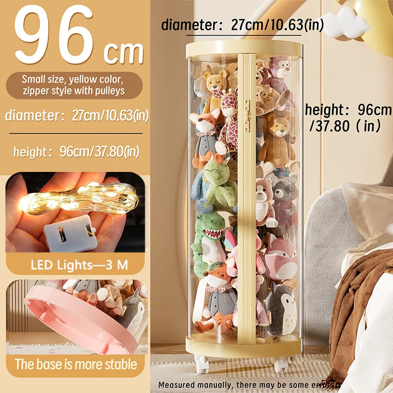 Transparent Doll Storage Box for Organized Toy Display