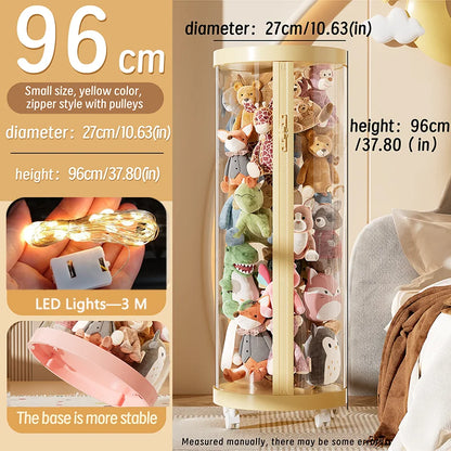 Transparent Doll Storage Box for Organized Toy Display