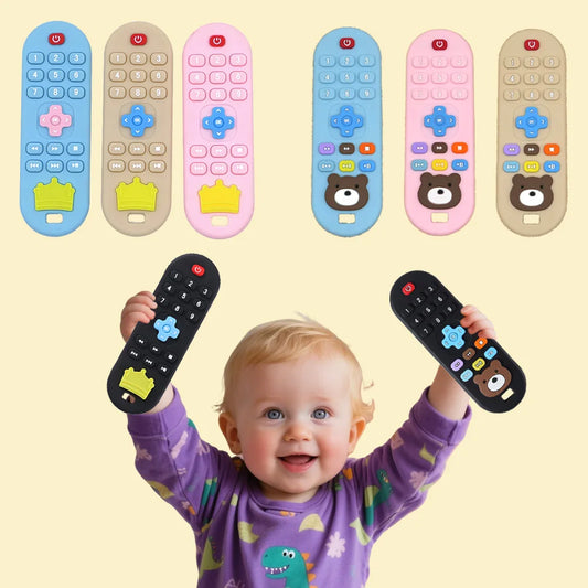 Silicone Teether Remote Control – Soothing Gum Relief Toy
