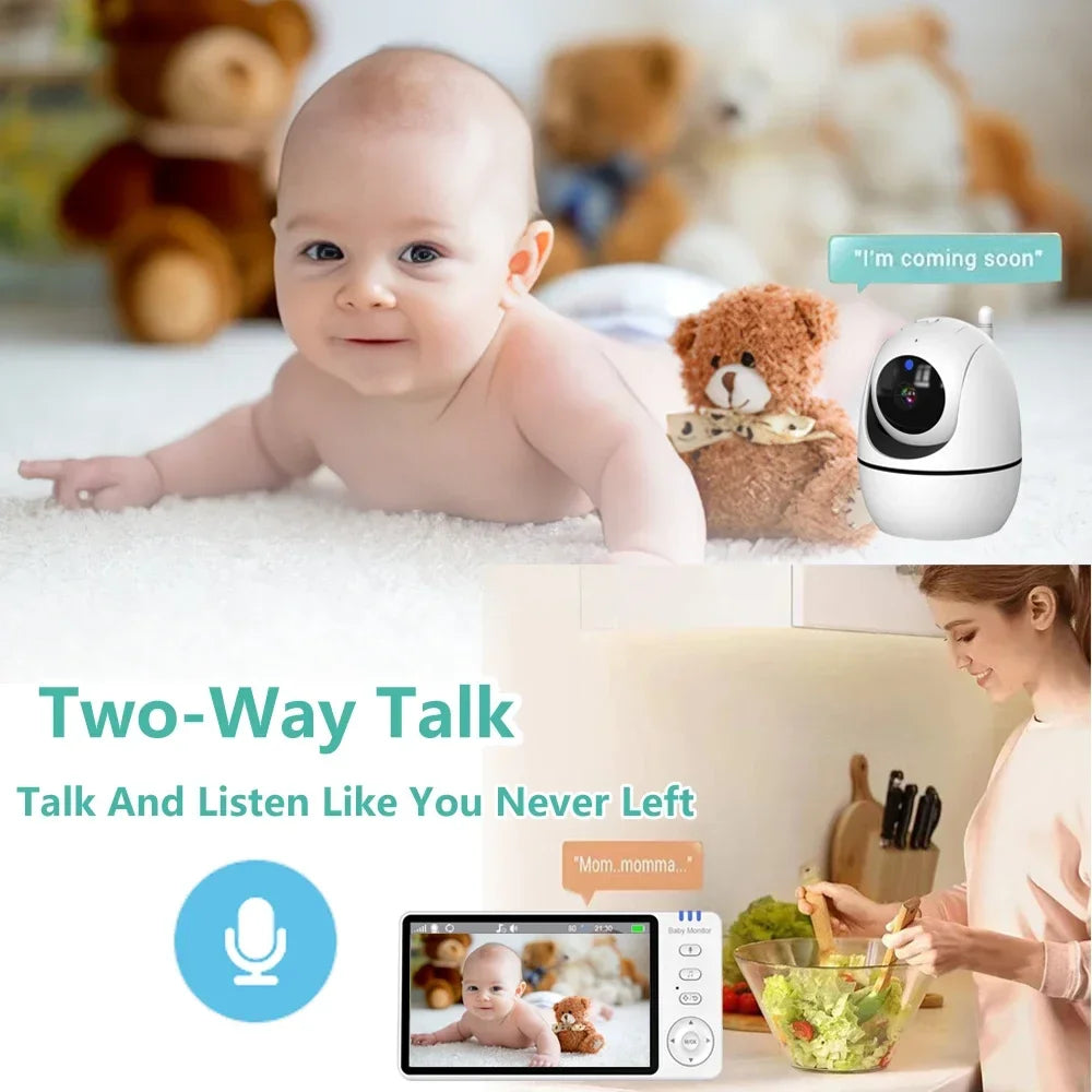 5" Video Baby Monitor HD PTZ Camera with Two-Way Audio