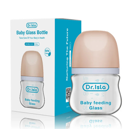Glass Baby Bottle Anti-Choke Design for Safe Newborn Feeding