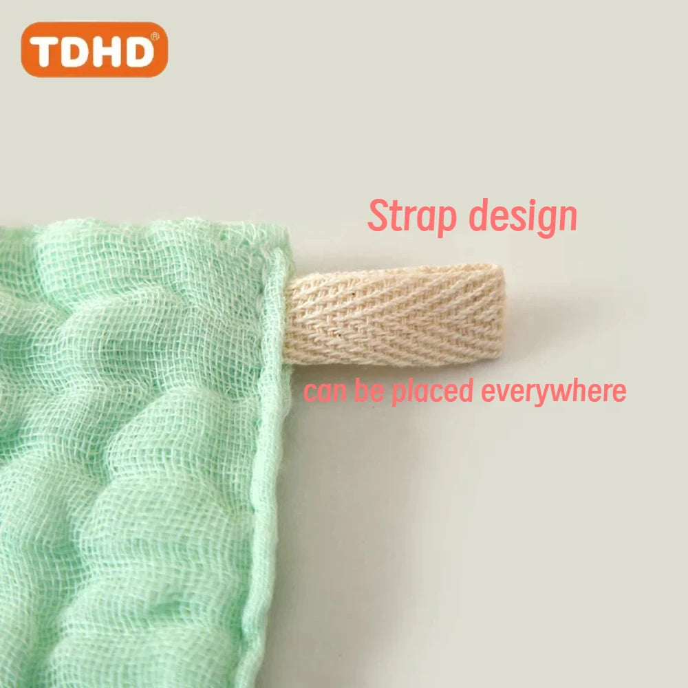 Baby Cotton Gauze Saliva Towel Set – Soft & Absorbent 5-Pack