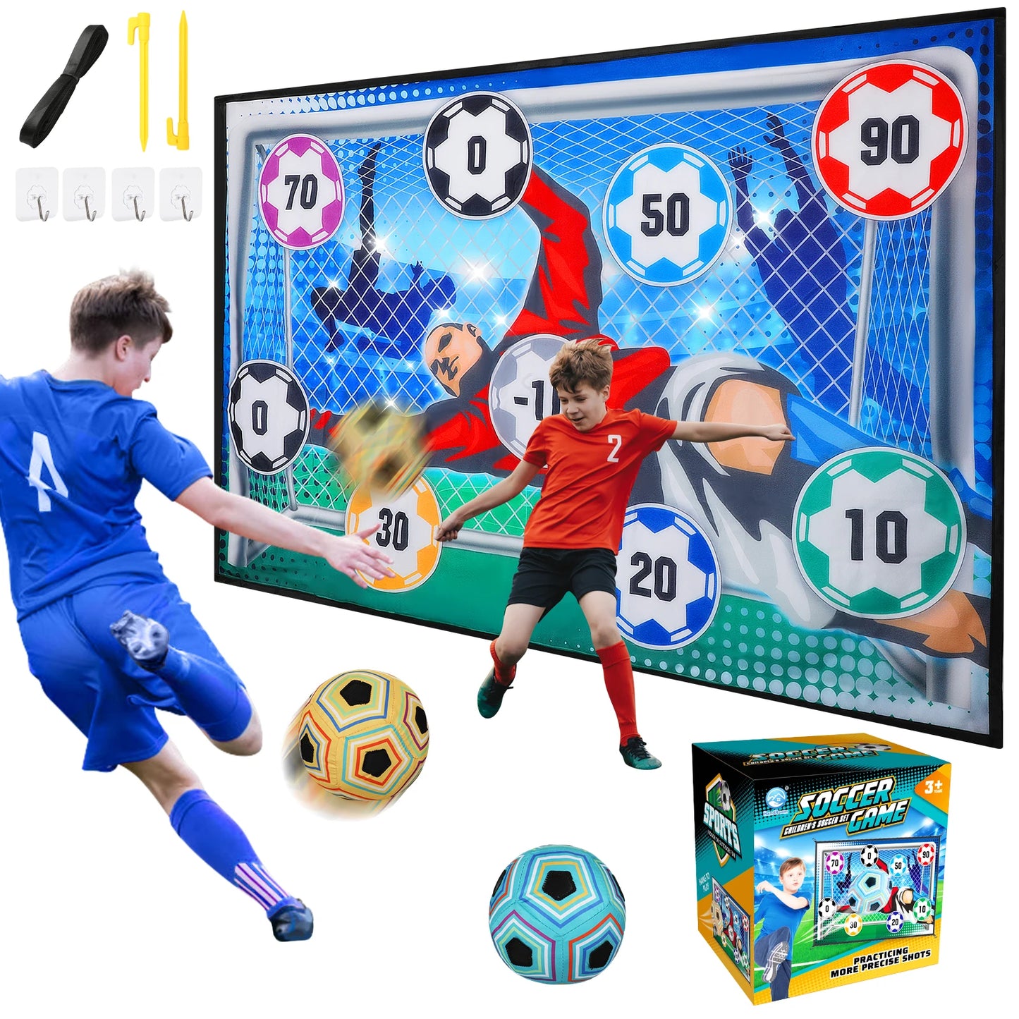 Kids Soccer Sticky Goal Toy for Indoor & Outdoor Training