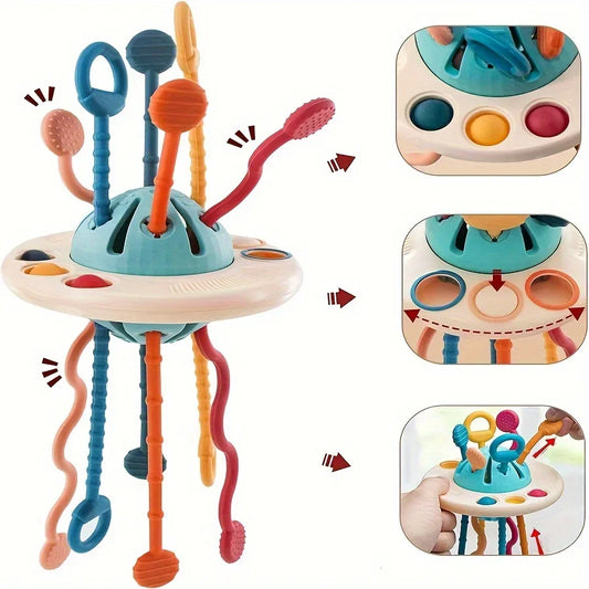 Montessori Sensory Toy for Toddlers – Push & Pull Skill Builder