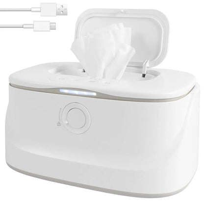 USB Baby Wipe Warmer with LED Light & Adjustable Heat