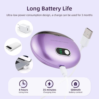 Electric Nail Clipper with UV Light – Safe & Easy Nail Care