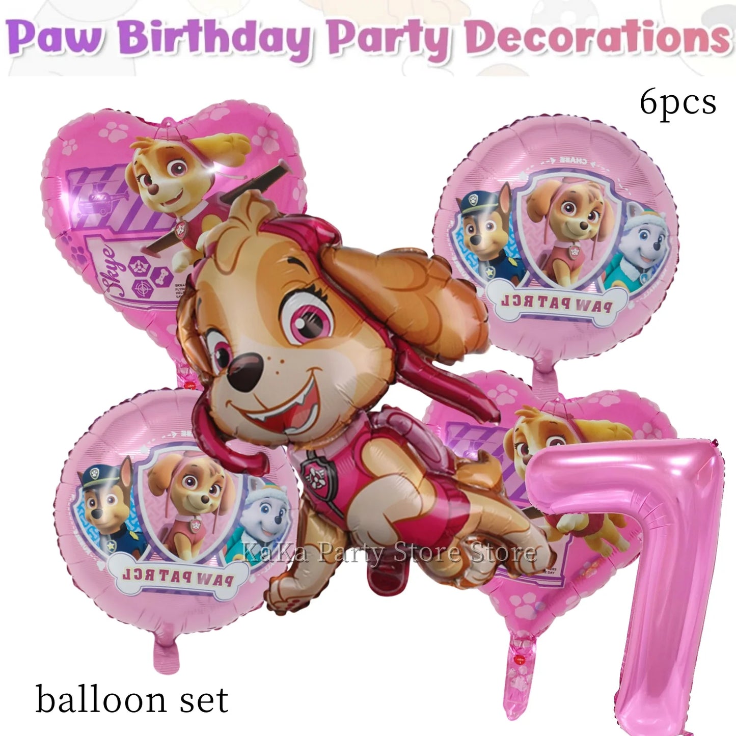 Paw Patrol Birthday Party Supplies – Skye Theme Tableware Set