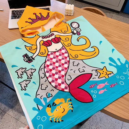 Cartoon Baby Hooded Bath Towel – Soft & Quick-Dry Cloak