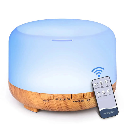 500ML Ultrasonic Aroma Diffuser – Cool Mist & LED Humidifier