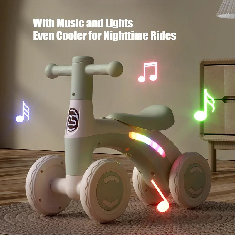 Baby Balance Bike with Anti-Tip Design for Safe Learning