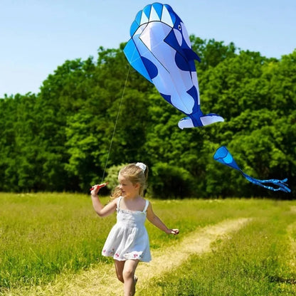 Whale Dolphin Kite 2.2m – Easy-Fly Outdoor Fun with Long Tail