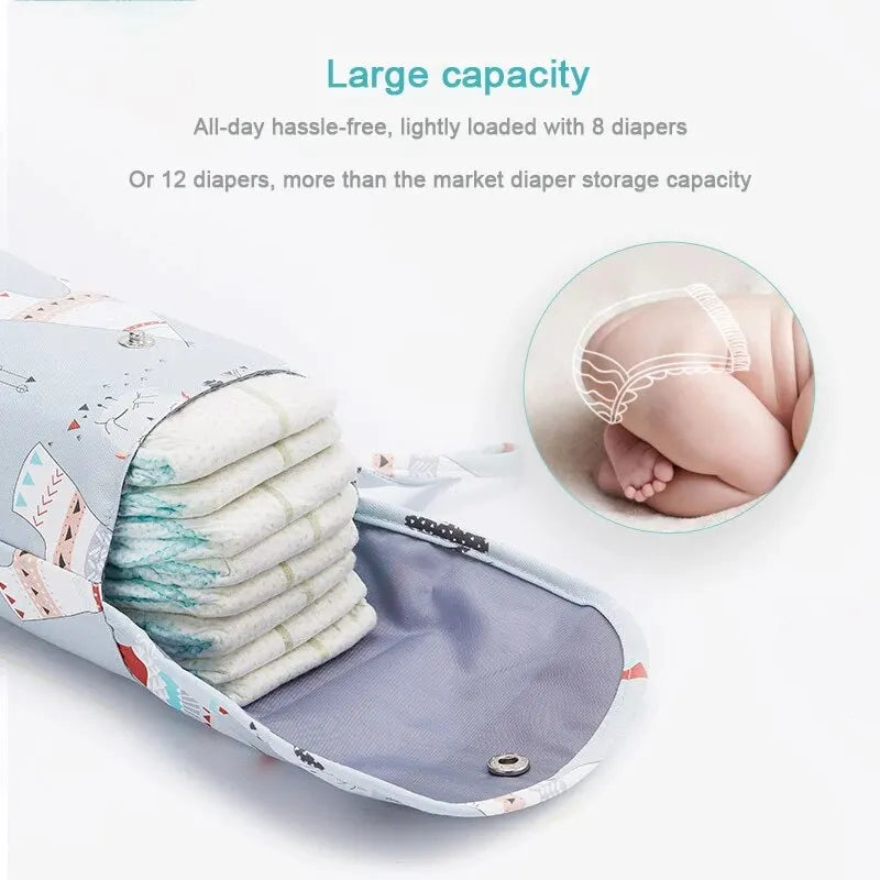 Waterproof Baby Diaper Bag with Wet & Dry Storage Pouch