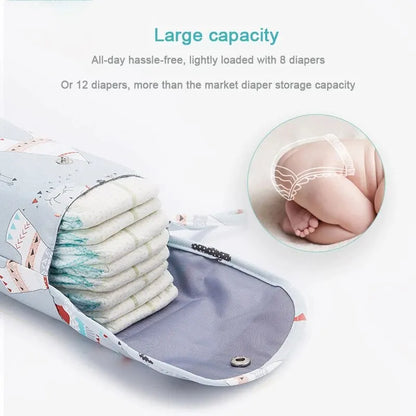 Waterproof Baby Diaper Bag with Wet & Dry Storage Pouch